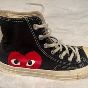BLACK Converse Red Heart Chuck Taylor All Star ’70 High Sneakers -  Size 8